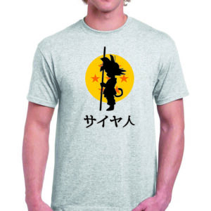 t-shirt goku grigia